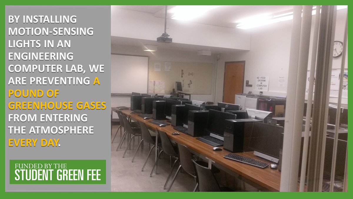 #SIU's innovative Energy Scholars initiated this project idea, which was duplicated in a second computer lab. Support Sustainability on #SIUDAY: siuday.siu.edu/greenfund