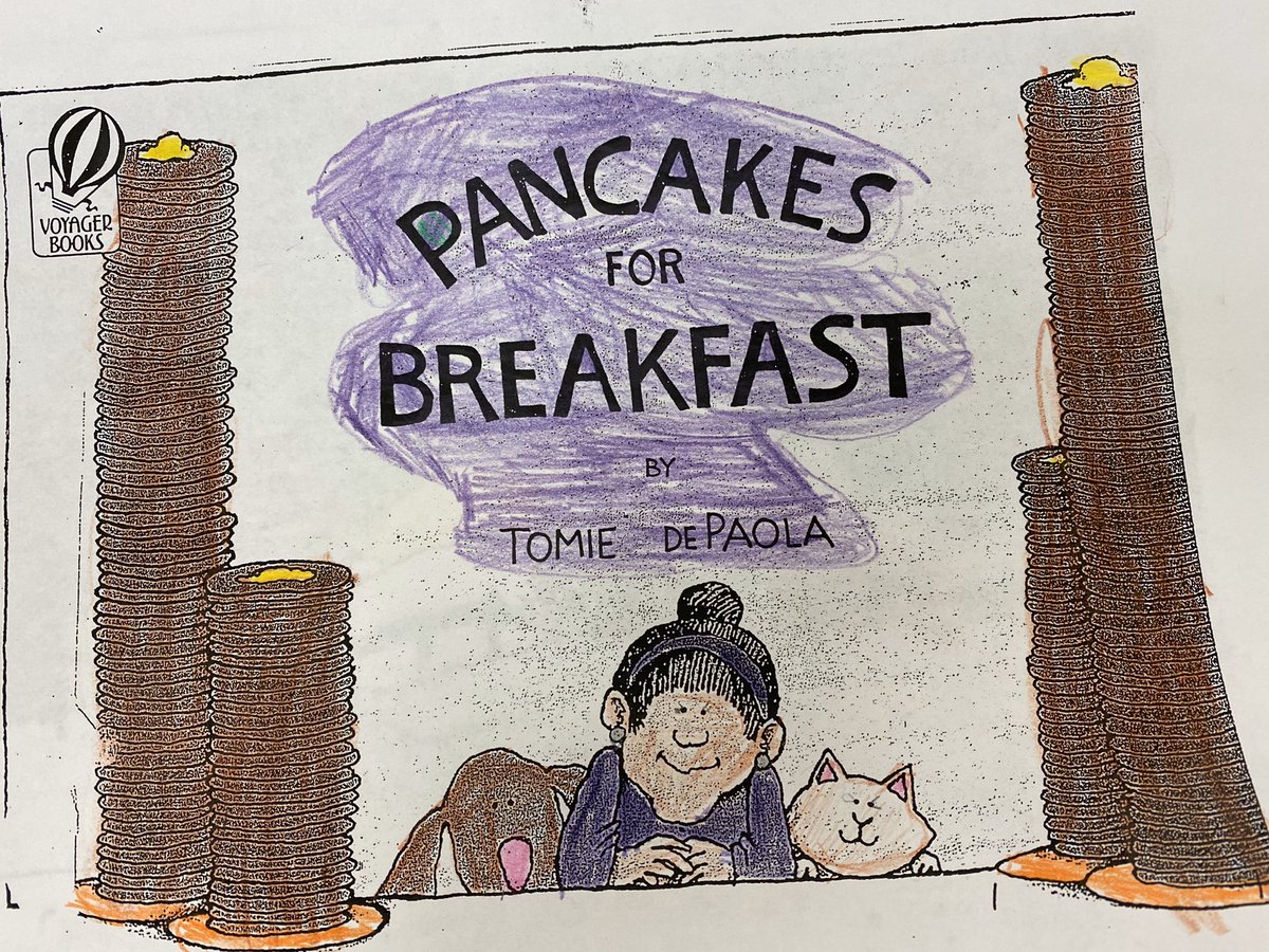 MrsCunningham17's tweet photo. Oh no! Tomie DaPaola forgot the words to this amazing book. Thatโs ok. The Super Grade Ones of Room 114 will write the story for you! Happy Pancake Tuesday. #wearewriters #inferencing #picturewalk @HSFlames https://t.co/wntN1a60dp