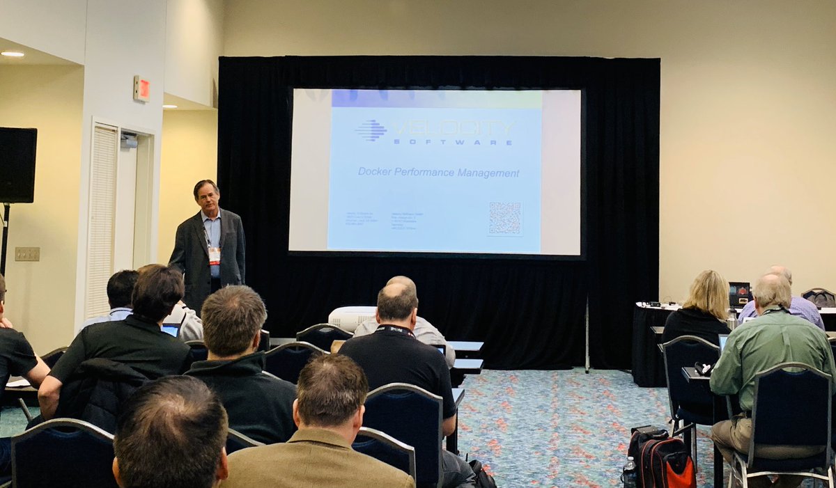 Full room in Barton Robinson’s Docker Performance presentation @SHARE in Fort Worth.
@IBMZ @IBMLinuxONE <a href="/VelocitySoftw/">Velocity Software</a> #performance #velocitysoftware