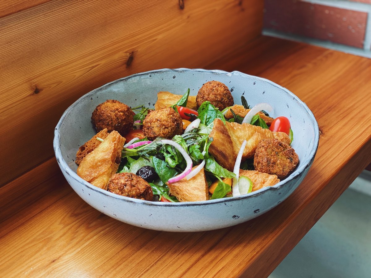 Finally a salad that will leave you Fala-FULL!  Lunch has never been better than our authentic homemade Falafel Salad.