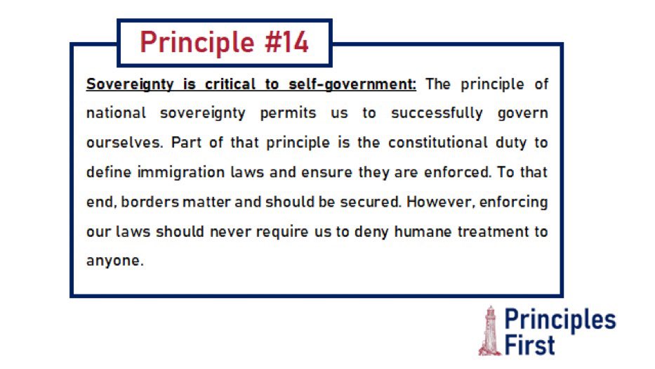 Principle #14. Sovereignty is critical to self-government.