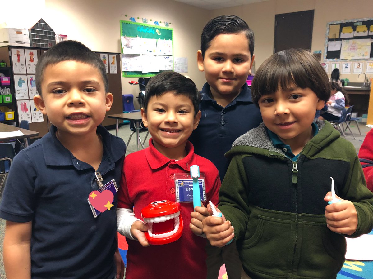 Last week we discussed and wrote about how to properly brush our teeth! Today we got to practice with our friends, thanks to donations from @Colgate and @Target 🦷💘 @Martin_Mustangs @ms_corleto #DentalHealthWeek #HappyStudentsHappyTeacher