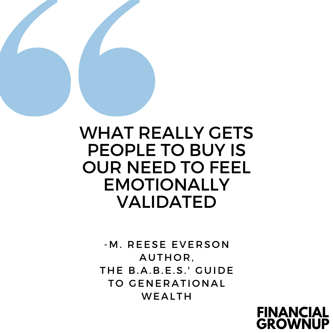bobbirebell's tweet photo. How much do your emotions play into your buying decisions: For most of us- more than we would like to admit.Learn more about why this happens + how to manage it. New 14 min #financialgrownup #podcast feat @thebabesguide LISTEN https://t.co/3iSrNCKGt8 + everywhere #podcasts live! https://t.co/1IngQNqCvK