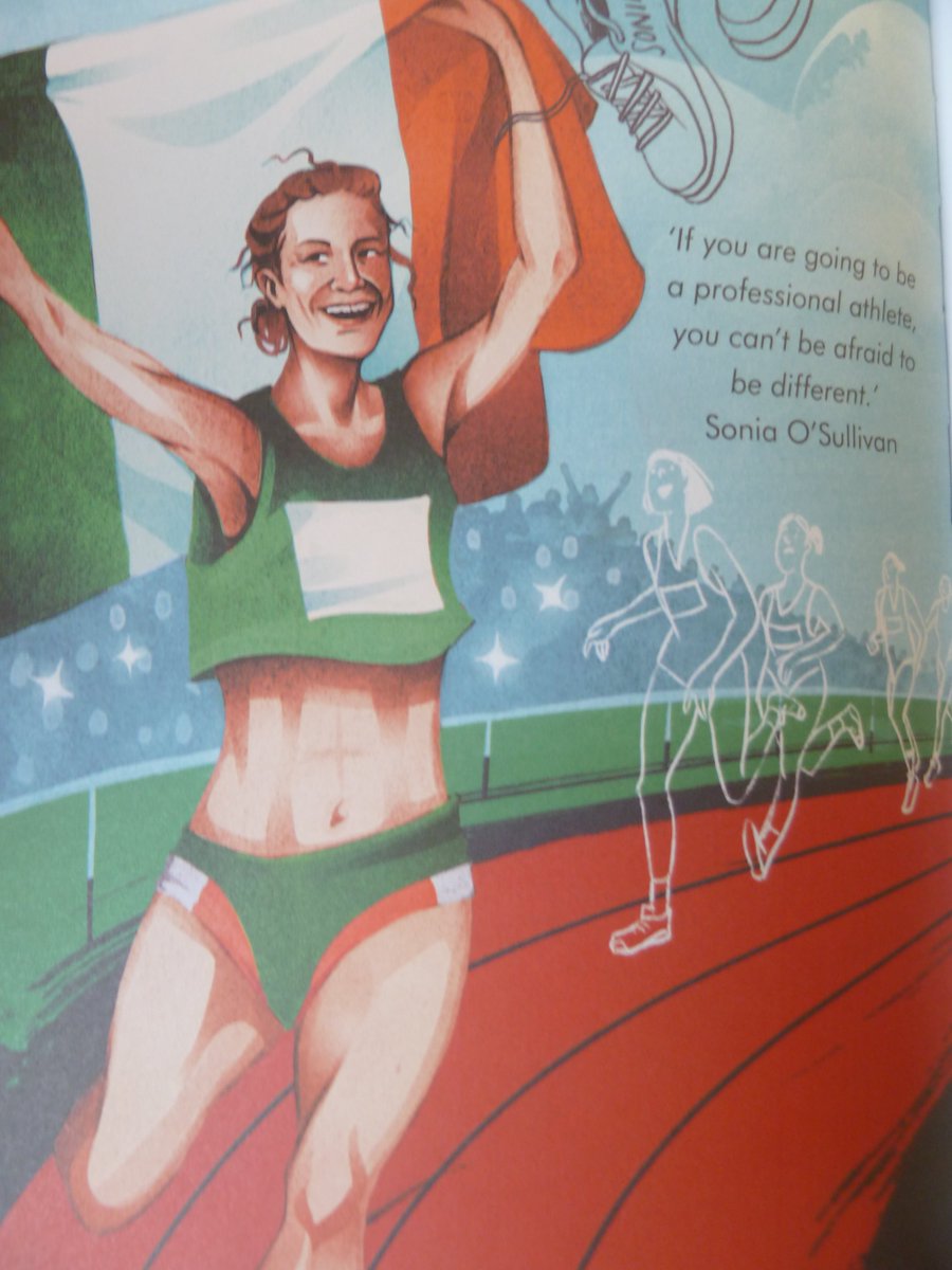 Sonia O'Sullivan. Born 1969 in Cobh, Co Cork. Started going to athletics for the disco! Ireland's most successful female athlete ever: won 3 World & 3 European Championships, broke 4 world records & ran for Ireland in 4 Olympics (including silver medal in 5,000 metres in 2000)!