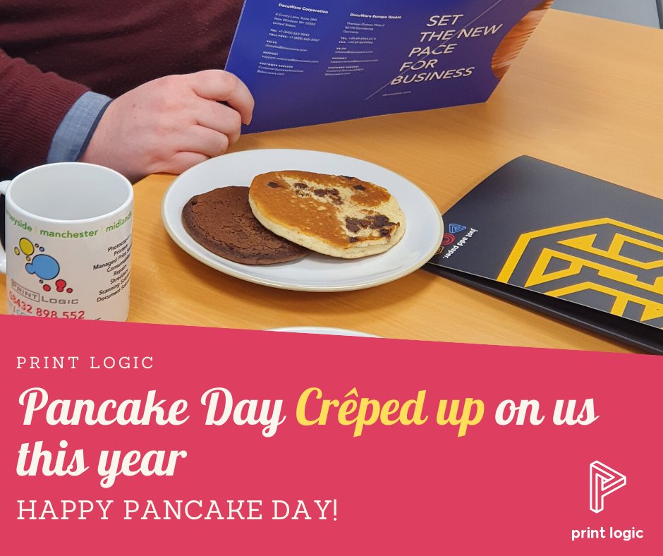 PrintLogicUK's tweet photo. At Print Logic we have a passion for Printers and Pancakes!

#Pancakeday #printlogic #photocopiers #printers https://t.co/2PCV38j1sw