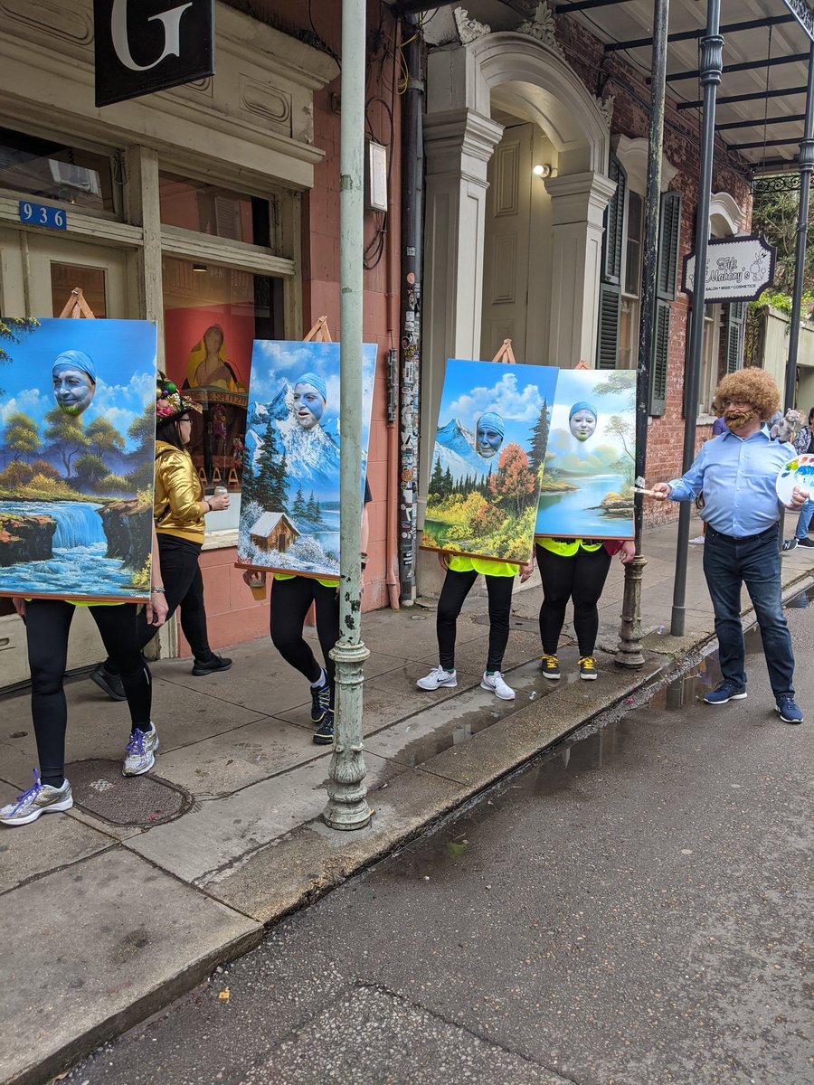 Favorite Mardi gras costumes so far. <a href="/BobRossOfficial/">Bob Ross Official</a>