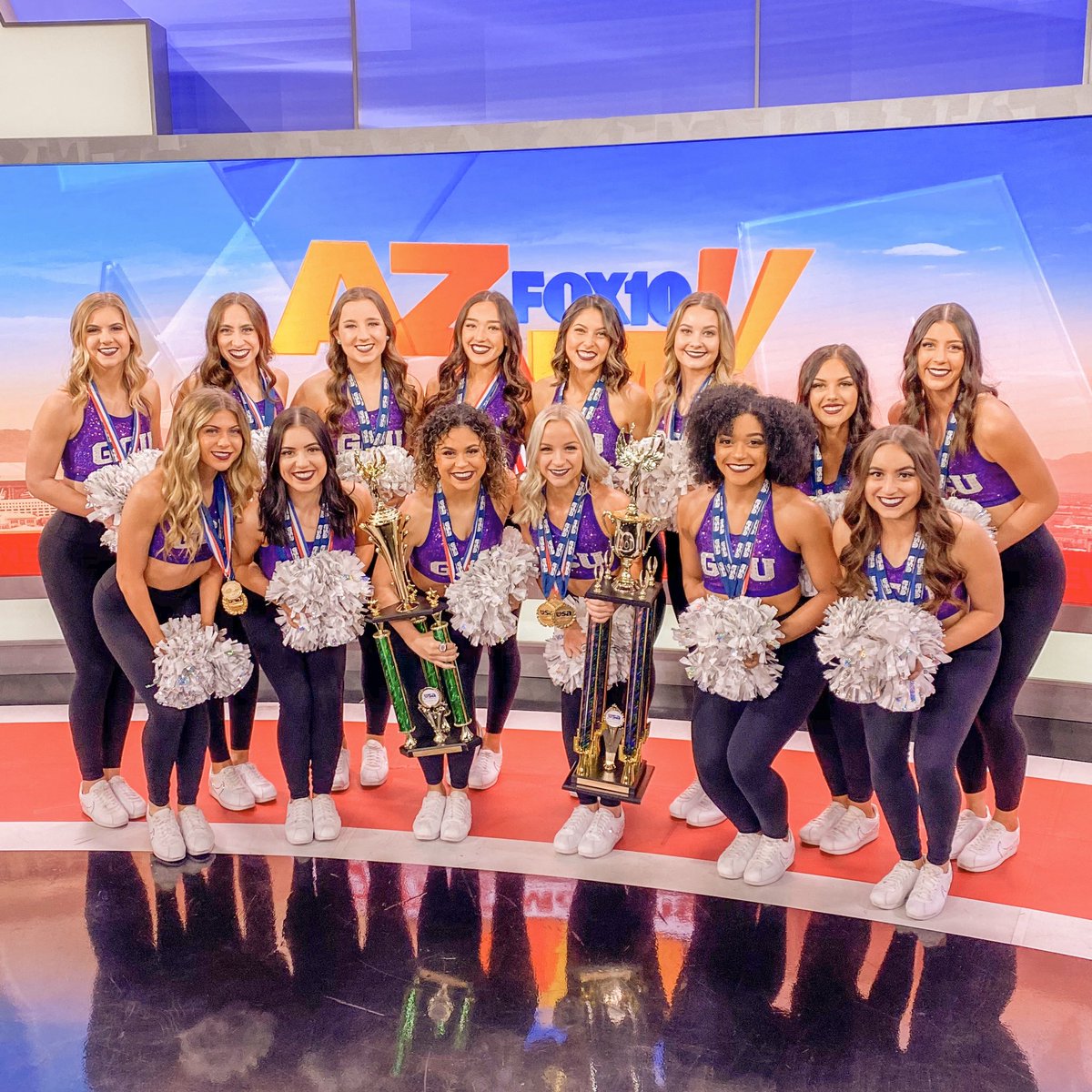 Thank you <a href="/FOX10Phoenix/">FOX 10 Phoenix</a> for having us this morning and helping us celebrate our new <a href="/USACamps/">United Spirit Assoc.</a> national titles!
