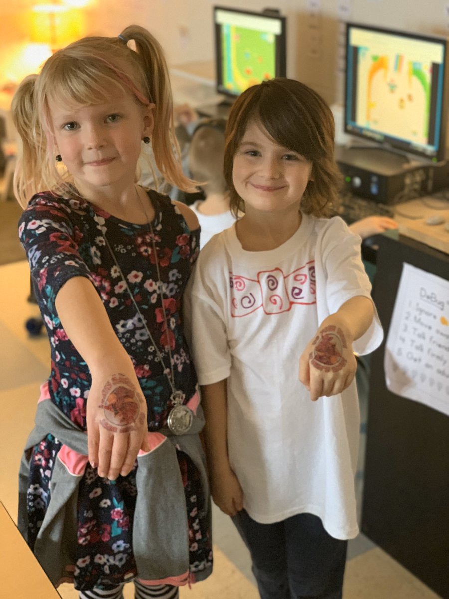DiamondTrailPS's tweet photo. Ties and Tattoos for Kindness Week. Everyone loves the new Grit tattoos! 💎🐉 https://t.co/K1aBmWmgG7