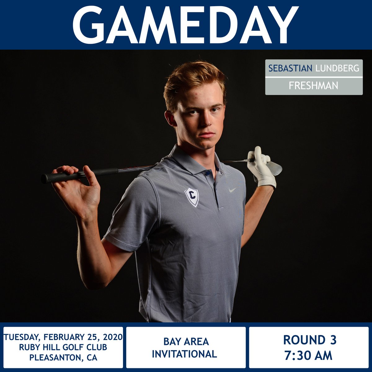 gocugoGOLF's tweet photo. GAMEDAY | #CavGolf men are in pursuit of the title at the Bay Area Invite, which wraps up on Tuesday in California.

#GNACGolf 

LIVE RESULTS - https://t.co/lgeoESsRAs https://t.co/HdirOfBGtS