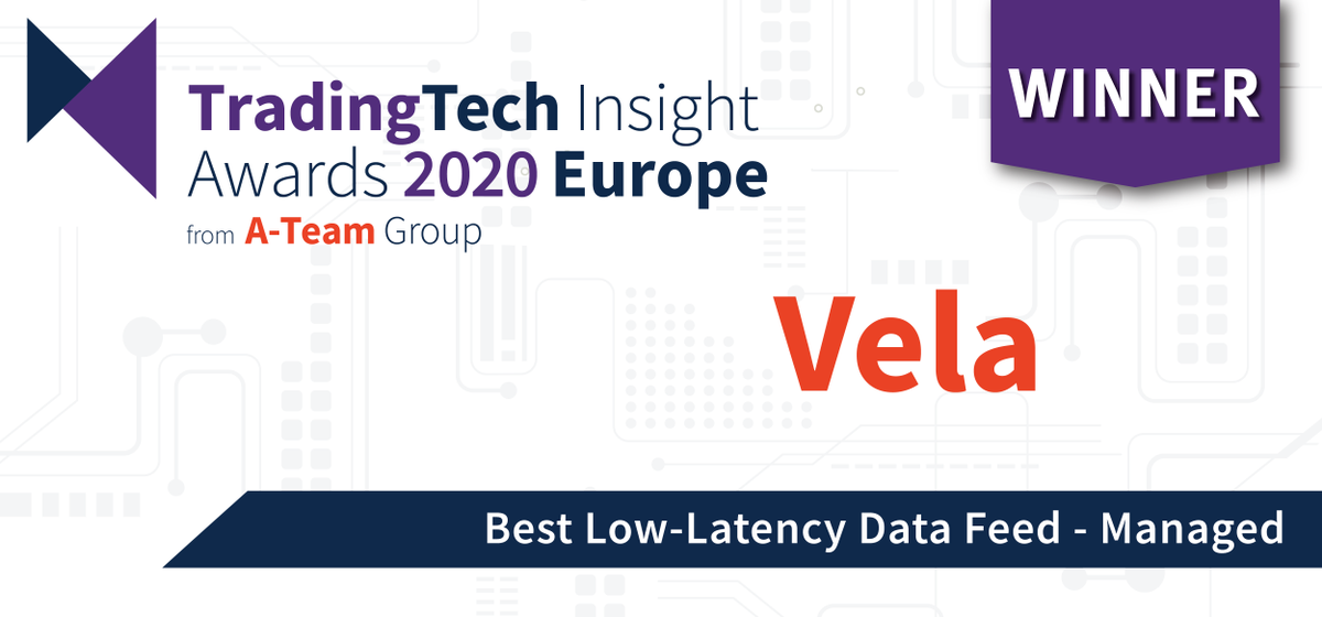 TradingTechIns's tweet photo. Congratulations to @TradeVela; winner of Best Low-Latency Data Feed- Managed in the 2020 TradingTech Insight Awards- Europe!
View all winners here: https://t.co/SZVQTINGN1
#lowlatency #datafeeds #manageddatafeeds #ttiawards #tradingtech https://t.co/j4f5om5IPA