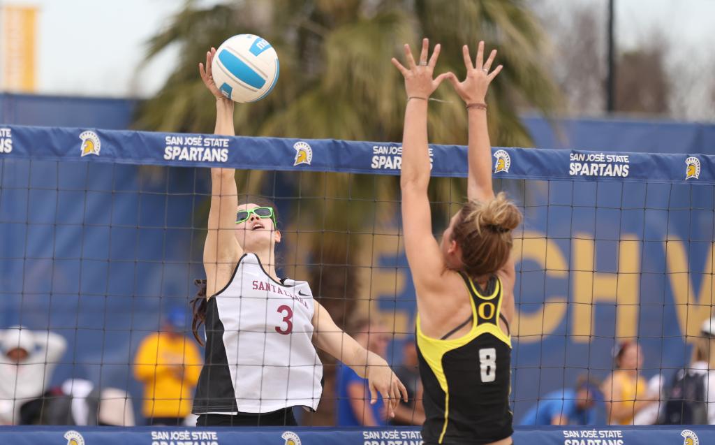 SCUBroncos's tweet photo. 💪 💪 💪 start for Kathryn Decker and Michelle Shaffer, who went 4-1 at the No. 1 spot on opening weekend of @SCUVolleyball's beach season!
#StampedeTogether #SCUBroncos https://t.co/LWHTJdXe4b