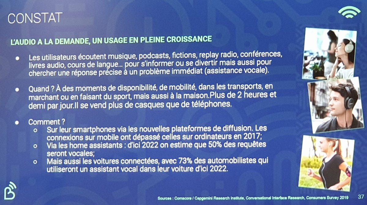 mbamdia's tweet photo. Conférence VIP #VeryInternetPeople #MBAMCI avec @PierreOrlach fondateur du studio / agence #audio @BababamAudio 💬 "La montée en puissance du #podcast fait partie d'un mouvement beaucoup plus vaste : la révolution de l'audio digital !" 🎙️🎧📈 https://t.co/zqMD3vbySt