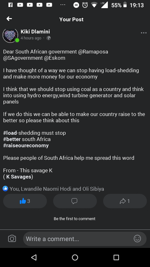 Thissavagek1's tweet photo. #Loadsheddingmuststop
#BetterSA
#RaiseofSA
#Bettereconomy https://t.co/m2EB1MTAUo