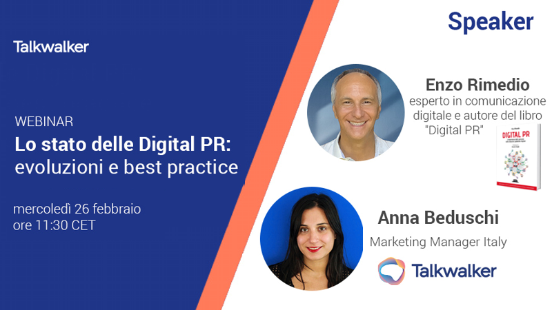 Qual è lo stato delle #DigitalPR? Quali sono evoluzioni e best practice di questo mestiere?
Domani, 26 febbraio alle 11:30, ne parlerò in un Webinar insieme a Anna Beduschi che presenterà i risultati dell’indagine sulle digital PR, svolta da Talkwalker👉🏻
talkwalker.com/it/webinar-sig…