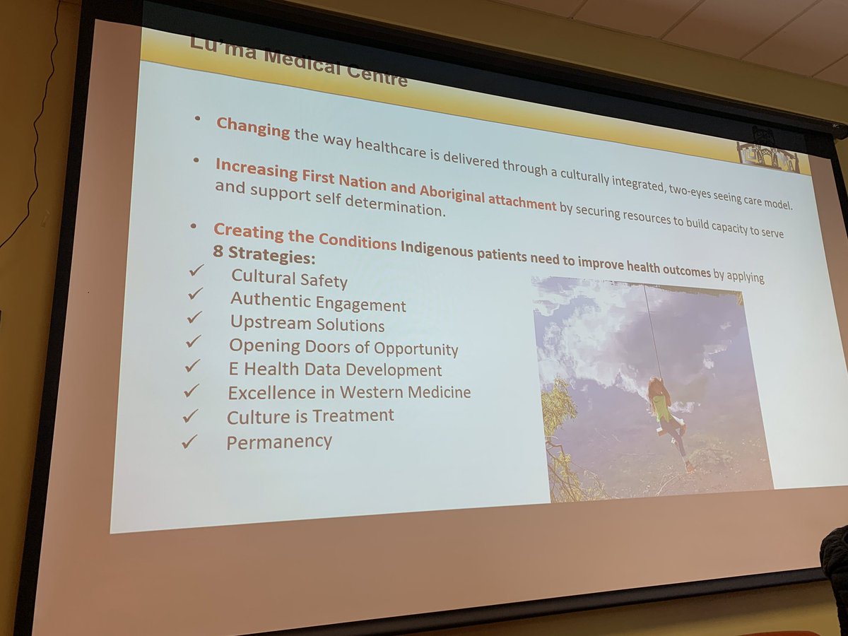 8 strategies used by Lu’ma Medical Centre to create a safe space for indigenous patients and their families, patient-centred care at its best     #QF20