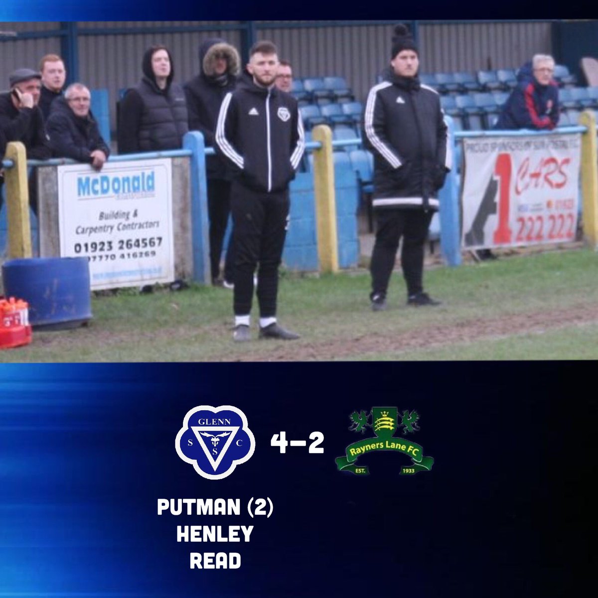 GlennSSC's tweet photo. What. A. Win. 

A very even first half as we went in at 2-2 after @frankiehenley gave us an early lead then @lewisputts put us 2-1 up. RL got it back to 2-2 before HT. we started slow in the second half but two pieces of quality got us the win from @jackread10 and @lewisputts https://t.co/RVwLpmaGHz
