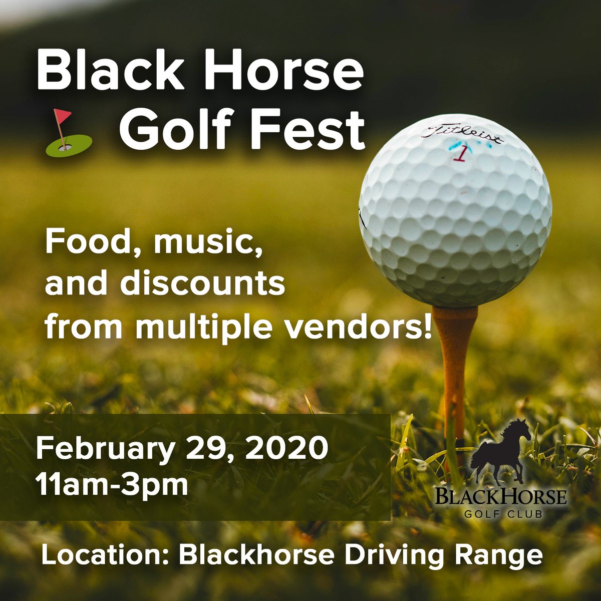 Come out to BlackHorse this weekend to our golf fest! Enjoy food and music along with discounts from multiple vendors! Take 10% off <a href="/CallawayGolf/">Callaway Golf</a> <a href="/TaylorMadeGolf/">TaylorMade Golf</a> <a href="/cobragolf/">COBRA Golf</a> <a href="/TRAVISMATHEW/">TravisMathew</a> and Nike Footwear! Contact Trent Peddy, tpeddy@blackhorsegolfclub.com for any questions!