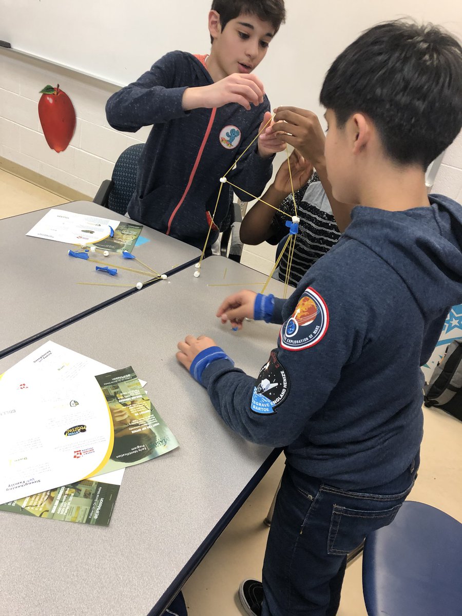 ms_vsez's tweet photo. #teamfccps, @BIEPartnership, @FCEFoundation, @EIPMason What can you make with spaghetti and marshmallows? https://t.co/8k7IebVOXF