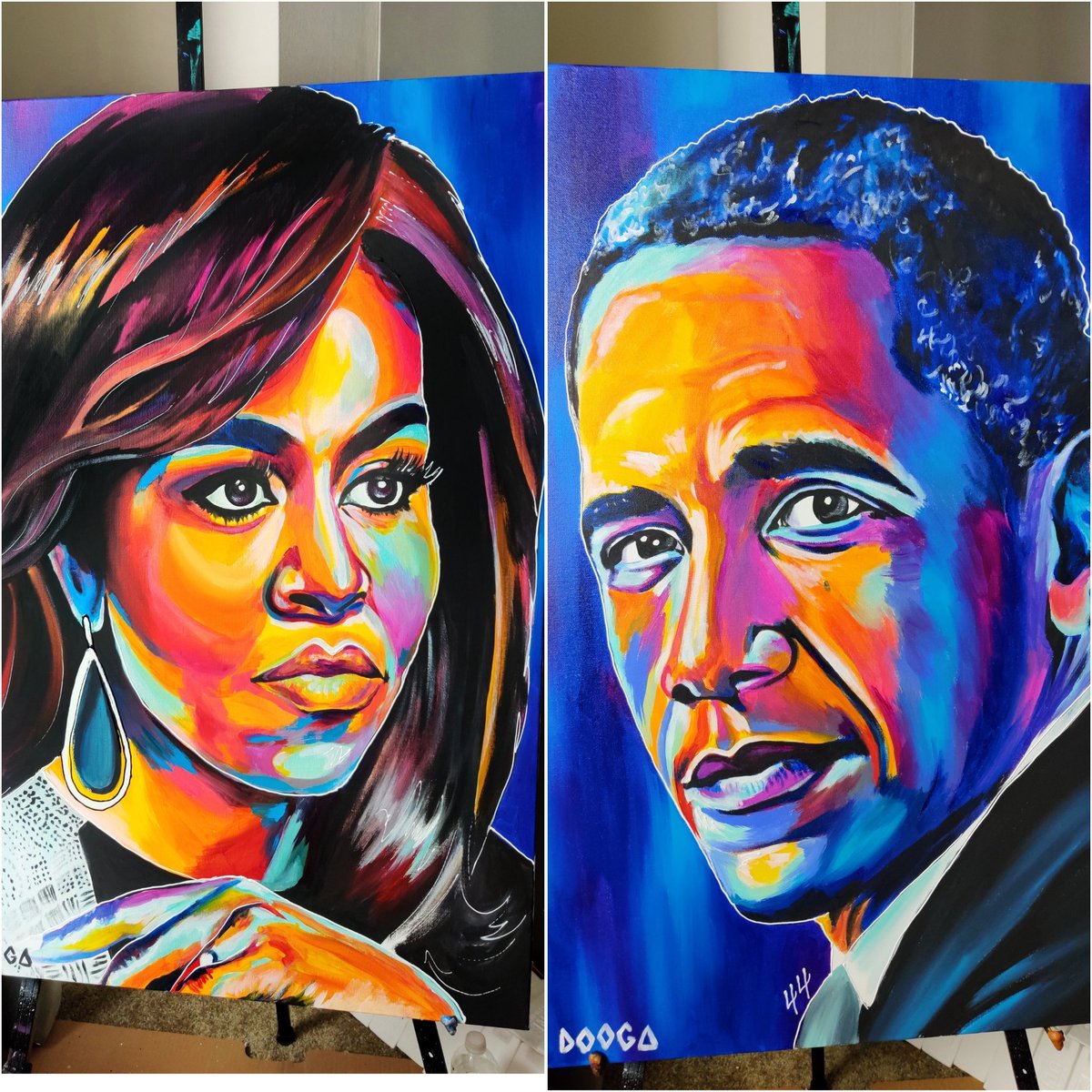 <a href="/MichelleObama/">Michelle Obama</a> My painting I did of the Obamas!