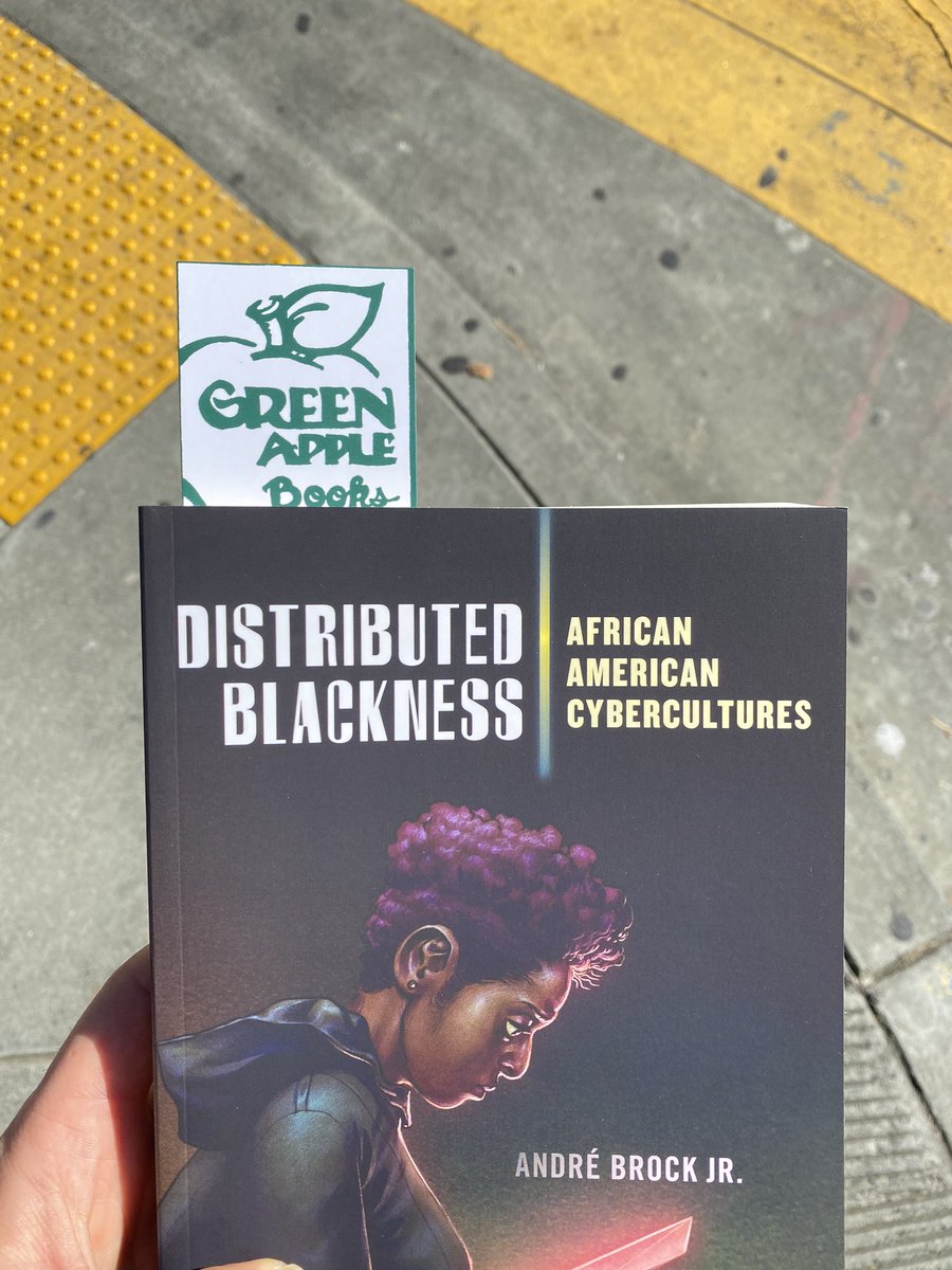 _alialkhatib's tweet photo. Got out of a dentist appointment and decided to treat myself to the last copy of #DistributedBlackness at the bookstore 🎉 https://t.co/yuArhwqiIc