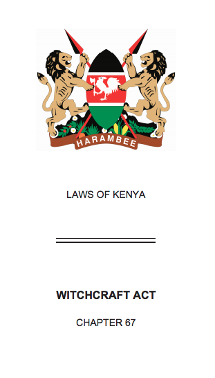 InsecurityKE's tweet photo. THREAD: Did you know there was a #WitchcraftAct in Kenya laws?
Well..Check CHAPTER 67 🤣🤣🤣🤣🤣 https://t.co/0eod6YxgoC