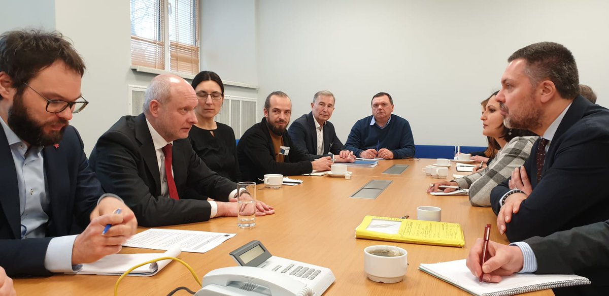 VisentiniLuca's tweet photo. Mission to #Ukraine of @etuc_ces @ituc #PERC with @EPSUnions @odbory @Solidarnosc80 @oegb_at @KOZSlovakRep to support #UkranianTradeUnion on #LabourCode & #TradeUnionReform & #SocialDialogue - meeting with Ukranian #Parliament #EURepresentation #EmployersFederation https://t.co/zpuO3Hx8aQ