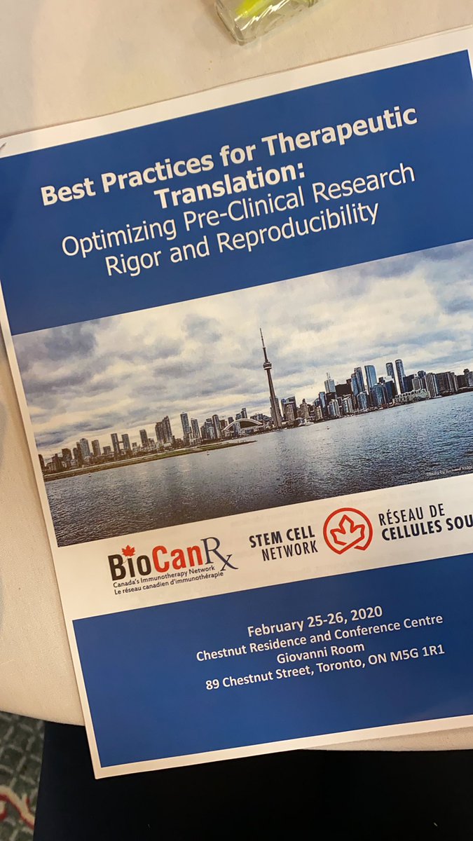 Happy to be in Toronto for getting some inputs on how to improve our pre-clinical research <a href="/LabThebaud/">Thébaud lab</a> <a href="/StemCellNetwork/">Stem Cell Network</a> <a href="/BioCanRx/">BioCanRx - Canada's Immunotherapy Network</a>
