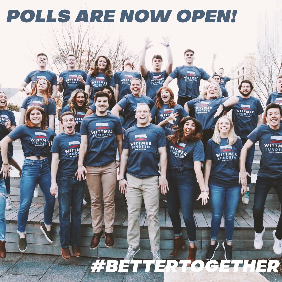 WittmerLundeen's tweet photo. We are so excited for the General Election! Vote one last time using the link in our bio to make K-State #BetterTogether https://t.co/8CSQ9woiTw