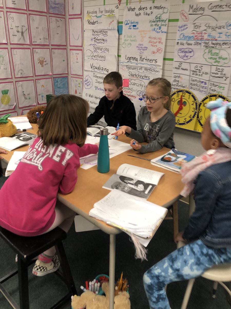 JonannLamaster's tweet photo. Students leading their own Junior Great Books discussions.  Loved hearing them sharing ideas respectfully! https://t.co/TTbzXkrmID