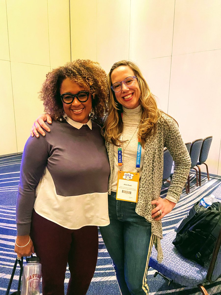 aliciaduell's tweet photo. So wonderful reconnecting with my #TEDMasterclass @iste buddy @cheysays at #IDEAcon! Make sure to check out her sessions this afternoon! 💜 https://t.co/q6XiPPnDZU