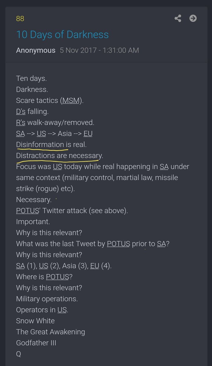 And what is a good way to secure national borders while simultaneously protecting the overall population? #Q happened to have mentioned Corona in 5 drops. Could thatcregerence have a double meaning?This is where "distractions" and "disinformation" comes in.