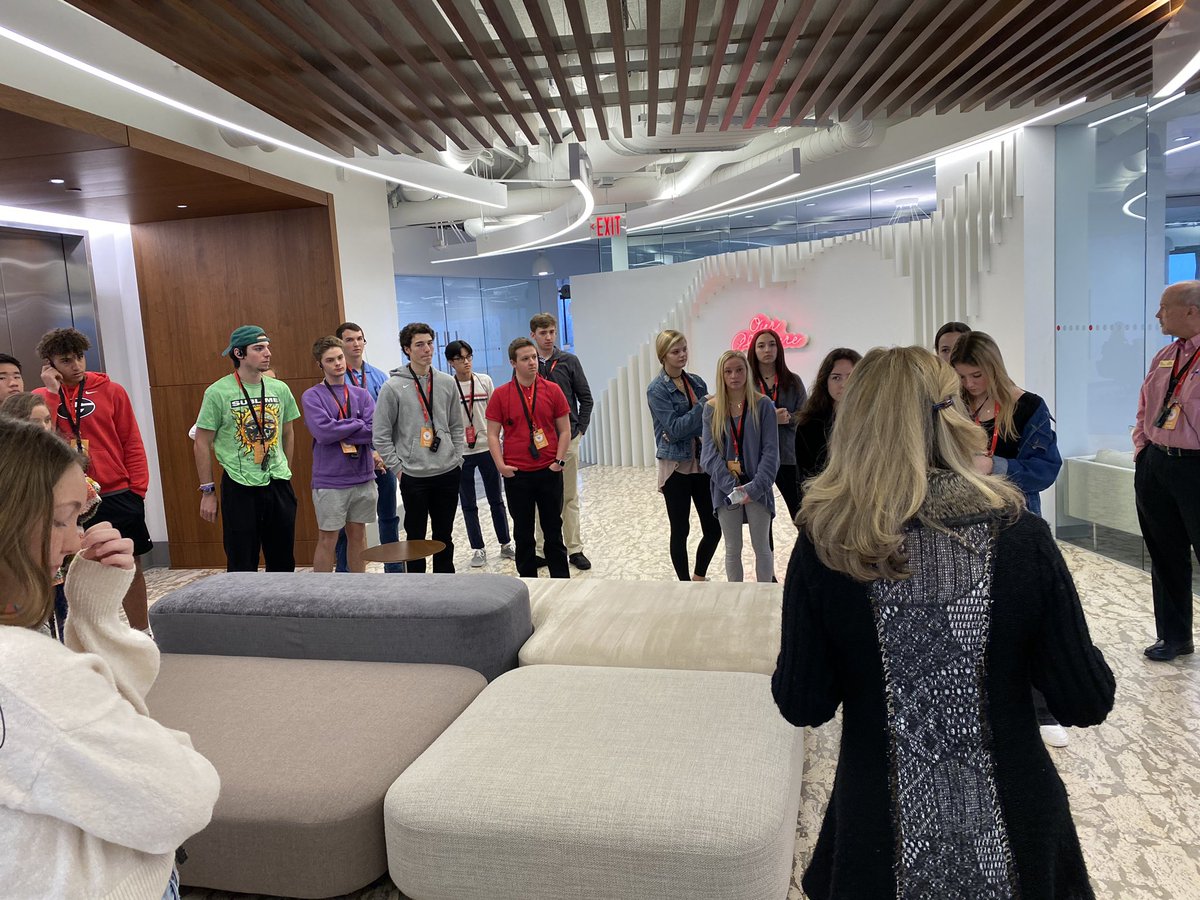MrJ_JCHS's tweet photo. I’m a firm believer that exposure shapes reality. I really enjoy allowing my students to gain real world experiences. The @ChickfilA backstage tour does just that! @LeadGladiator @JohnsCreekDeca @Steve_Sweigart @FCSCTE @CorrigantTim Thanks for the hospitality #cfatour https://t.co/t1VvcJAbCY
