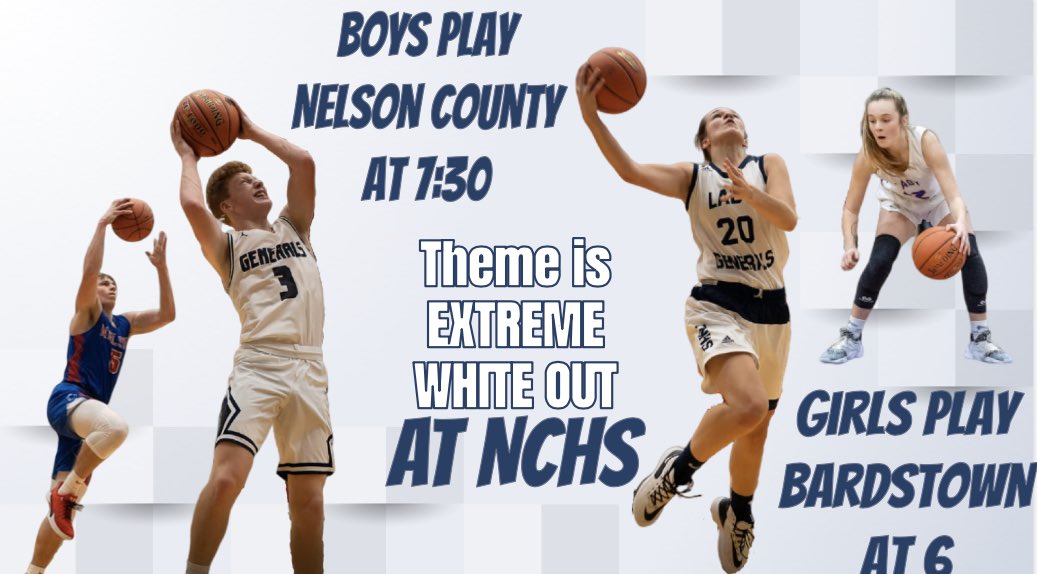 tnhssoc's tweet photo. Calling all GENERAL FANS!! This Wednesday (2/26) our Boys and Girls basketball teams will be playing in the first round of the District Tournament! Hope to see a lot of people filling the crowd in ALL WHITE🤍🏀🤍 https://t.co/vzocACq5dh