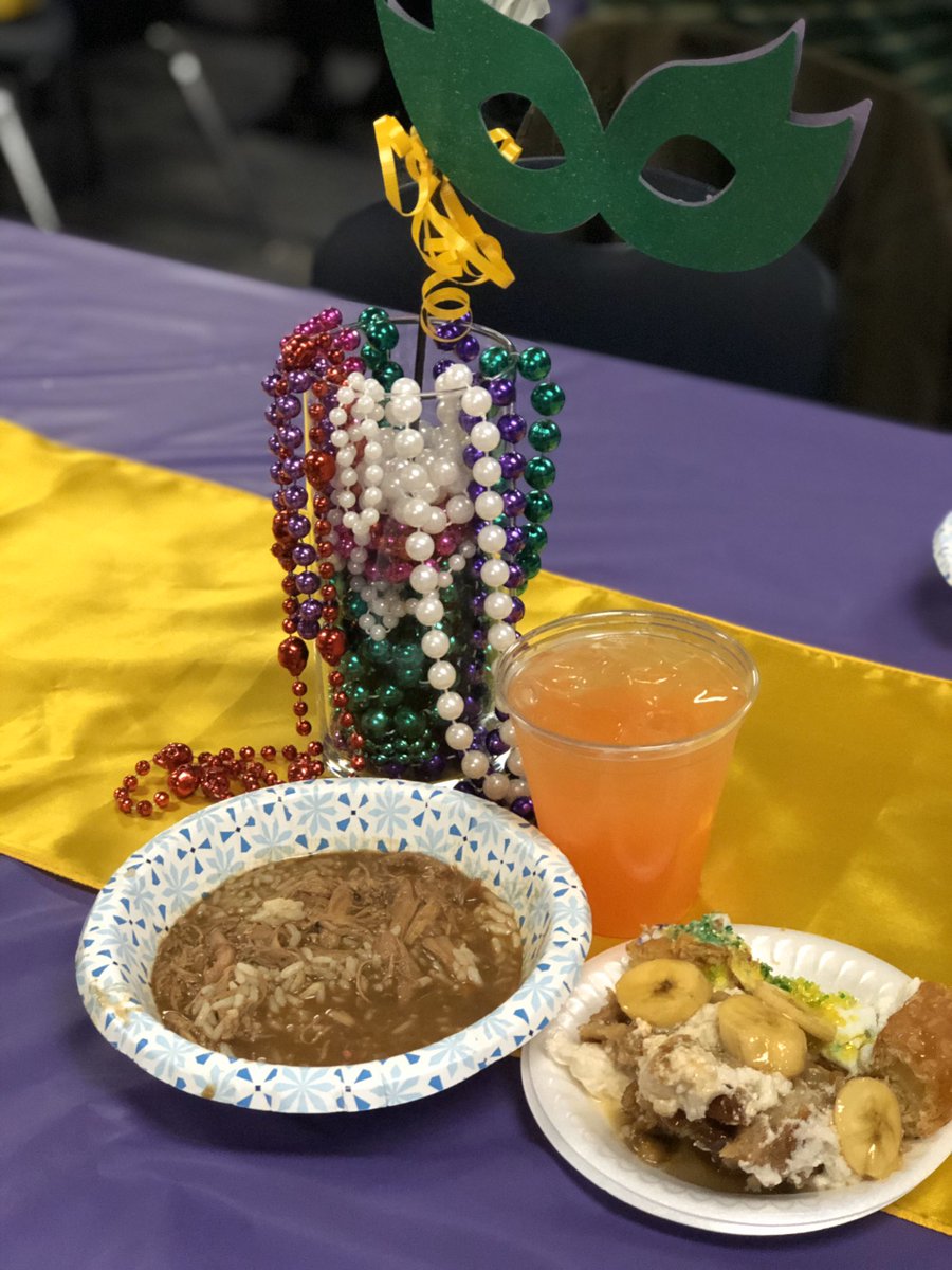 We love our PTA!!! Mardi Gras lunch! @mc_mcmeans
