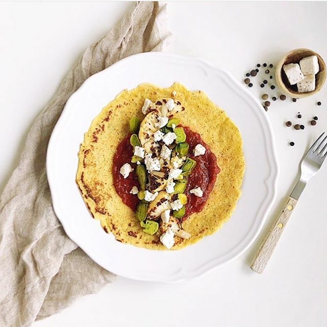 Happy Pancake Day!! Throwing back to this creation from last year. It’s a vegan + gluten free savoury pancake 💛 ⁣
⁣
If you haven’t tried making pancakes with chickpea flour it’s so easy and tasty. ⁣
⁣
This recipe uses some simple ingredients thro… ift.tt/392RW9W