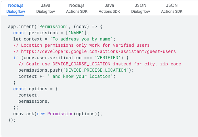 Want to ask your users for their location? Use Helpers to ask for their location, name, email and more!
#AoGDevs, check out the docs → goo.gle/38YTYrV