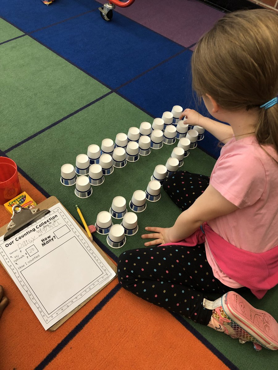 MrsSpears7718's tweet photo. Today we learned about counting collections! Counting collections help us learn how to work with a partner, estimate, try different counting strategies and practice recording our work. @hellomrsrello #iteachk #countingcollections https://t.co/LQA03lSLGR