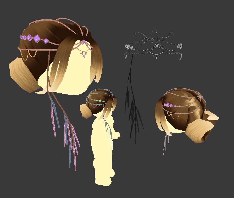 Shimmering Brown French Braids - Roblox