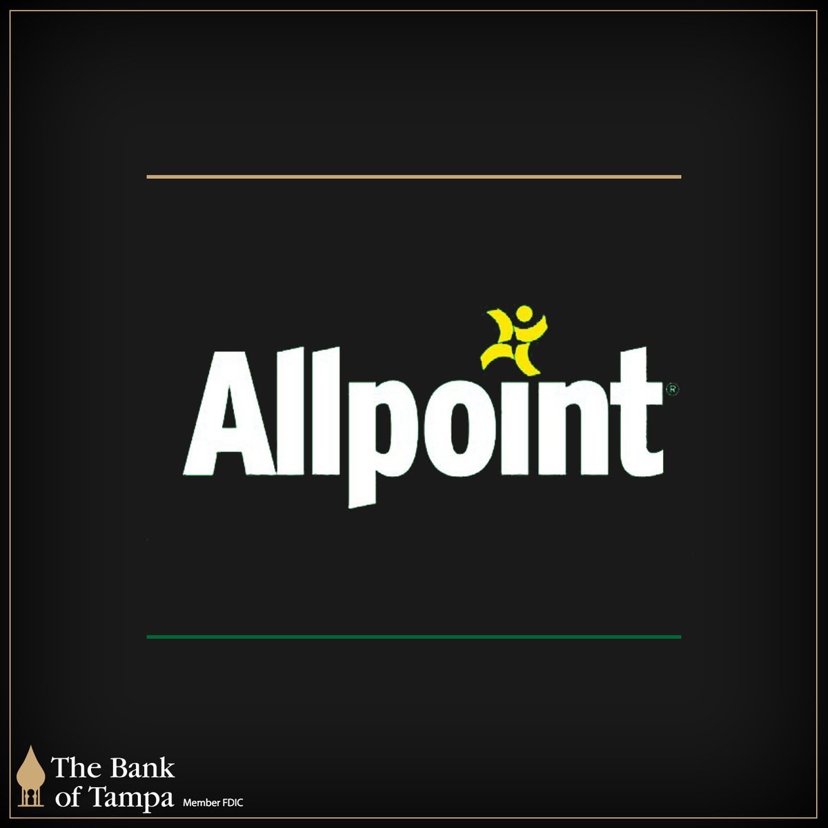 bankoftampa's tweet photo. Did you know that in addition to the Presto at Publix network, The Bank of Tampa is also a member of the Allpoint network? Through Allpoint, we offer access to nearly 4,000 surcharge-free ATMs throughout the Tampa Bay area. #investedinyou #didyouknow #allpoint https://t.co/obwUKPIlKV