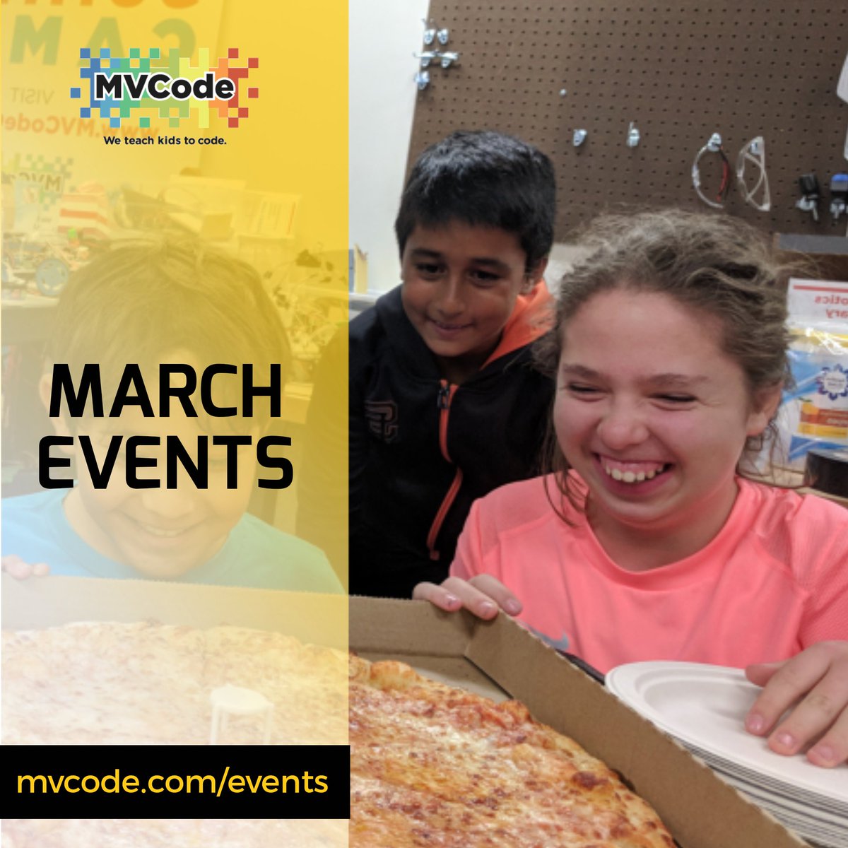 mvcode's tweet image. Members can reserve your spot to one of our Friday night events in March. See what's going on at your local club!
🔗mvcode.com/events
#bayarea #familyfun #kidsactivities #kidscoding #learntocode #coding #programming #stemeducation #technology #weteachkidstocode #mvcode