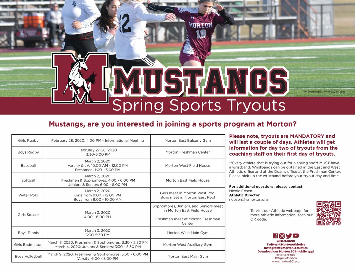 Spring sports info... please RT ⁦<a href="/Morton201/">Morton 201</a>⁩ #mortonpride