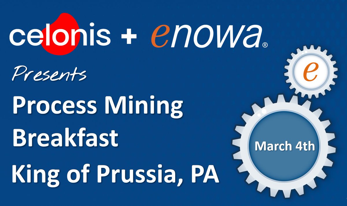 SyskoplanReply's tweet photo. Transform business processes and bring value to your org. with @Enowa @Celonis #processmining. Attend informative breakfast discussion by @Enowa Mar. 4th to learn more. Register here: https://t.co/WkRFAkRbxp https://t.co/xaLcUd8XH4