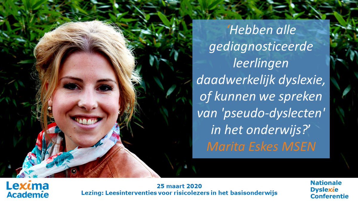 Hebben alle gediagnosticeerde leerlingen daadwerkelijk dyslexie, of kunnen we spreken van 'pseudo-dyslecten' in het onderwijs? Meer weten? Meld u dan nu aan voor de Nationale Dyslexie Conferentie 2020 en schrijf u in voor de lezing van Marita Eskes MSEN.
zcu.io/Af0b