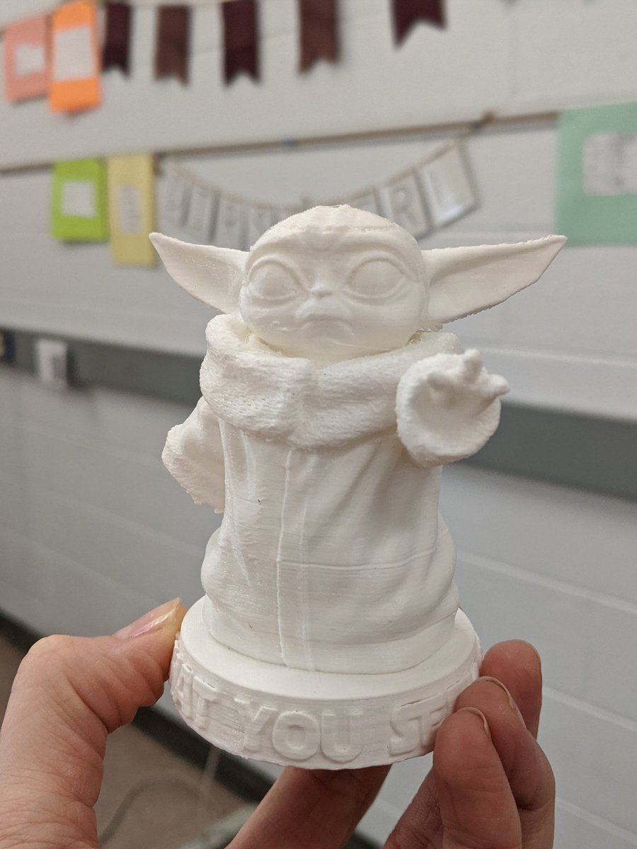 One of my students made me a Baby Yoda on our <a href="/makerbot/">MakerBot</a> 3D printer!! ❤️