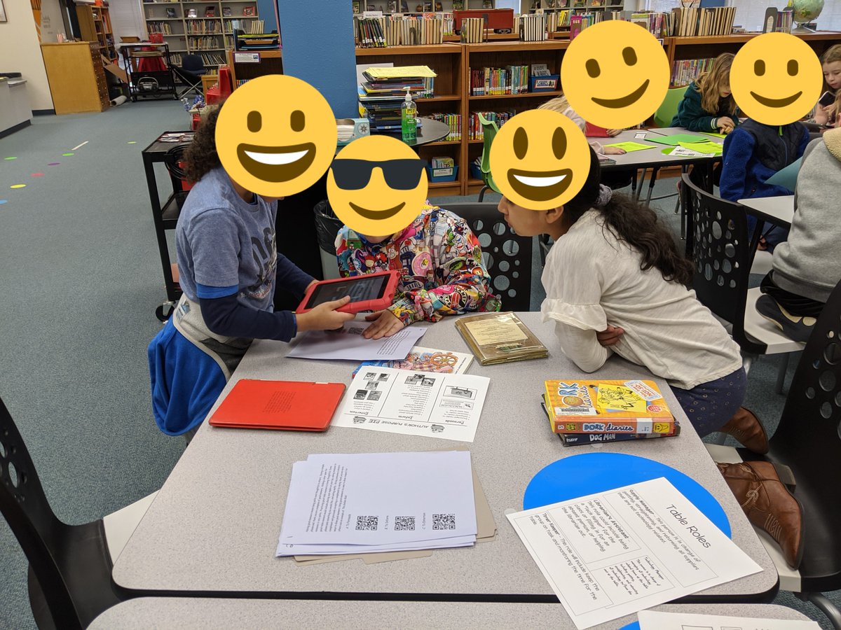 HillESLibrary's tweet image. Hill 3rd graders reviewing Author&apos;s Purpose in collaborative groups while integrating technology! Activity creds @talljim Integrating literacy &amp;amp; technology in engaging way in the library! @KirvenRemona @3dinthelibrary
 @AISDTI2 @kasiejackson48 @aisdlibsrv #hillchat101