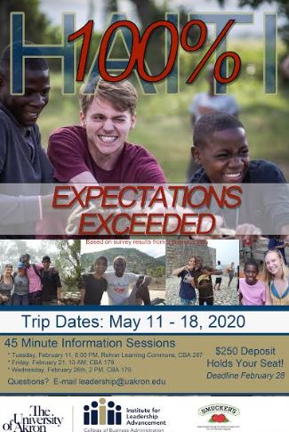 FINAL INFO SESSION! Our final info session is tomorrow, Feb 26 @ 2PM in CBA 179! If you are unable to attend, but still wish to learn more about our trip please email zipsforhaiti@gmail.com