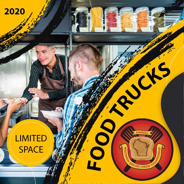 We are still looking for a couple more Food Trucks for this year's 9th Annual Wisconsin Grilled Cheese Championship. If you know of anyone that may be interested please send them our way. Thanks!