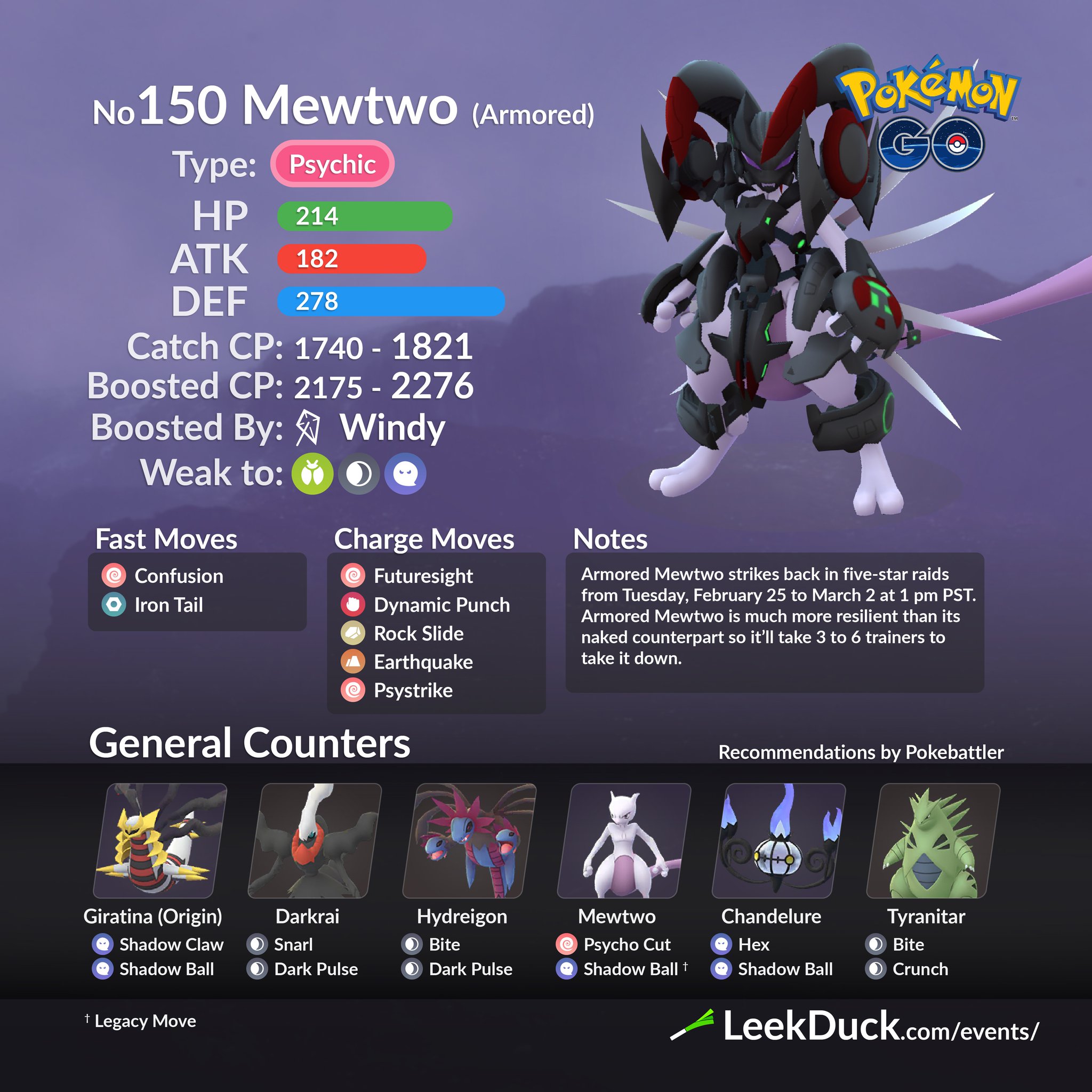 Shadow Mewtwo in Shadow Raids - Leek Duck