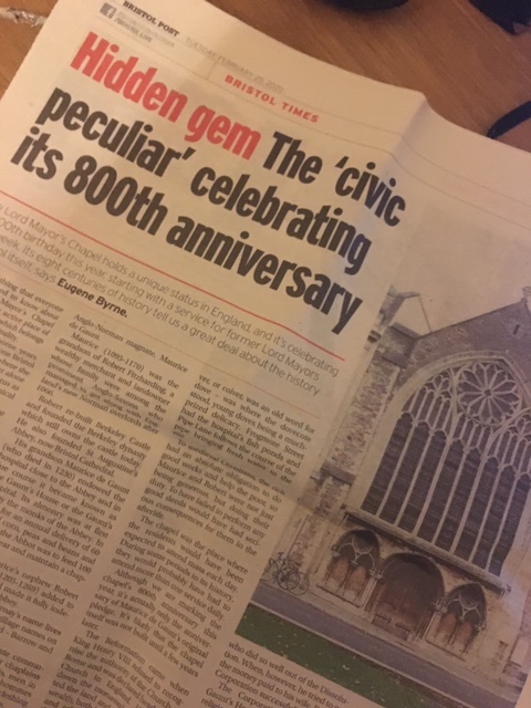 LordBristol's tweet photo. What a wonderful feature in @Bristol_Times @ThePost_Bristol  today - all you need to know about the Chapel ' it is your mission to tell friends and family all about it' 👏 https://t.co/PT9LSnTI9e