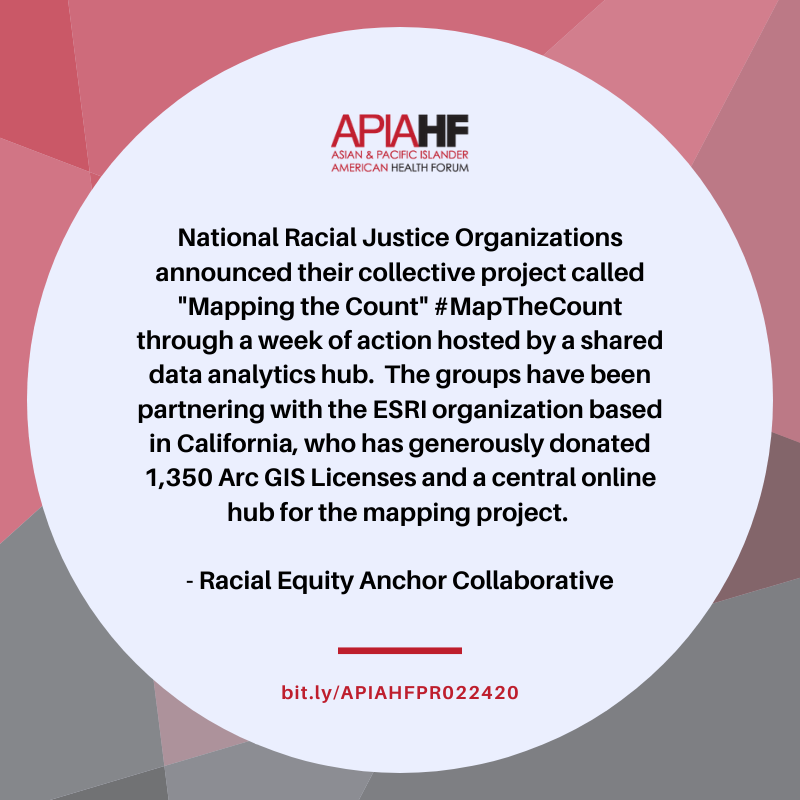 APIAHF's tweet photo. ICYMI: It’s #Census2020 Week of Action and we have a full slate of activities designed to help you use mapping to make sure people and communities of color get counted. https://t.co/oaov0FdW3F #MyFamilyCounts #MapTheCount
Read joint statement here: https://t.co/WwmXXIPRNj https://t.co/GnqNuvicKZ